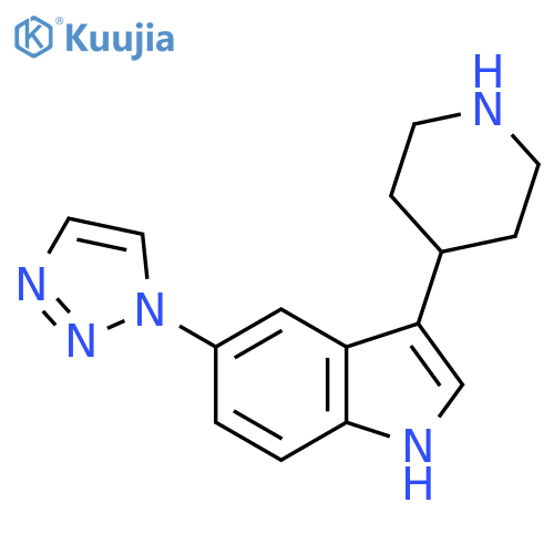1H-Indole, 3-(4-piperidinyl)-5-(1H-1,2,3-triazol-1-yl)- structure