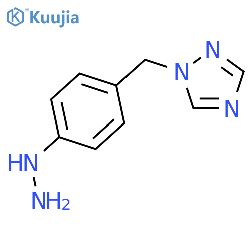 1-(4-Hydrazinylphenyl)methyl-1H-1,2,4-triazole structure