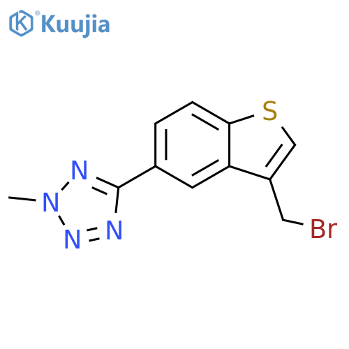 2H-Tetrazole, 5-[3-(bromomethyl)benzo[b]thien-5-yl]-2-methyl- structure
