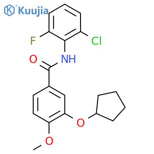 Benzamide, N-(2-chloro-6-fluorophenyl)-3-(cyclopentyloxy)-4-methoxy- structure