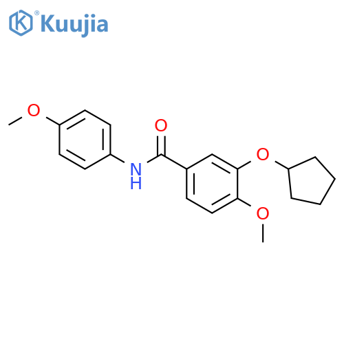 Benzamide, 3-(cyclopentyloxy)-4-methoxy-N-(4-methoxyphenyl)- structure