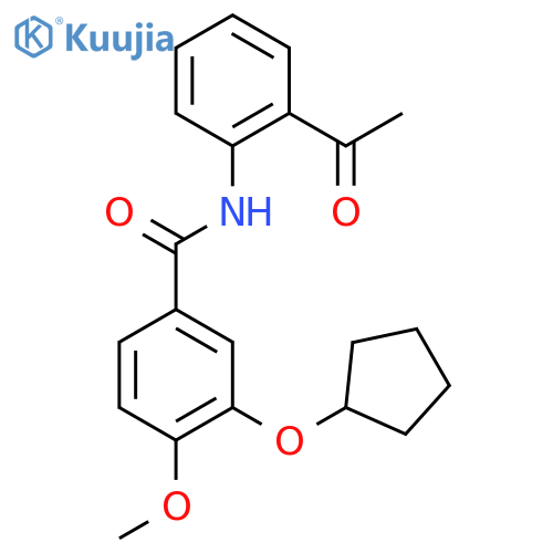 Benzamide, N-(2-acetylphenyl)-3-(cyclopentyloxy)-4-methoxy- structure