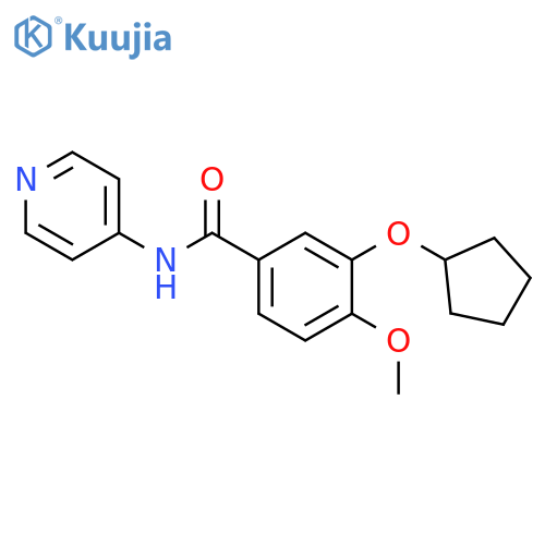 Benzamide, 3-(cyclopentyloxy)-4-methoxy-N-4-pyridinyl- structure