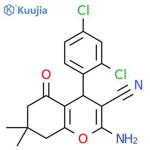 4H-1-Benzopyran-3-carbonitrile,2-amino-4-(2,4-dichlorophenyl)-5,6,7,8-tetrahydro-7,7-dimethyl-5-oxo- structure