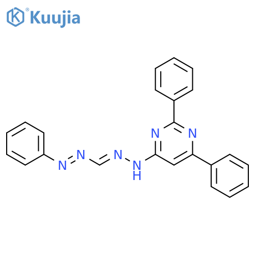 Diazenecarboxaldehyde, phenyl-, (2,6-diphenyl-4-pyrimidinyl)hydrazone structure