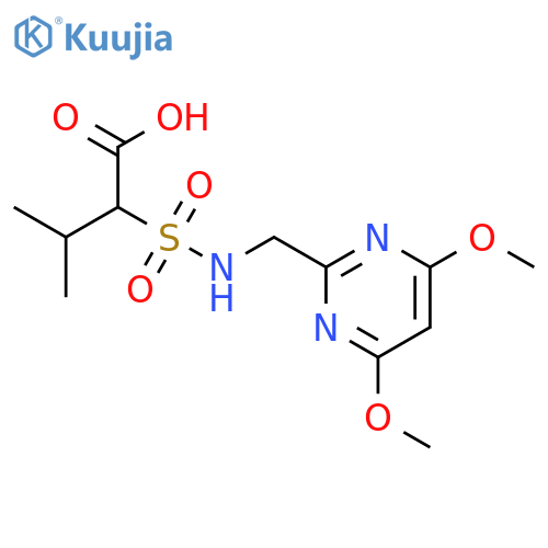 BUTANOIC ACID, 2-[[(4,6-DIMETHOXY-2-PYRIMIDINYL)METHYLAMINO]SULFONYL]-3-METHYL- structure