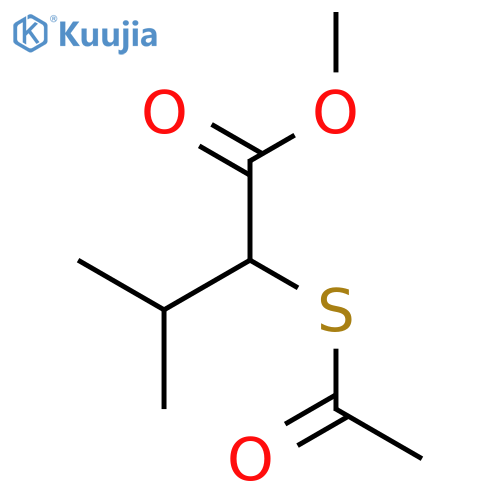 BUTANOIC ACID, 2-(ACETYLTHIO)-3-METHYL-, METHYL ESTER structure