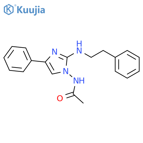 N-{4-Phenyl-2-[(2-phenylethyl)amino]-1H-imidazol-1-yl}acetamide structure