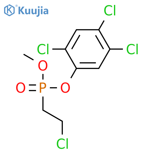 Phosphonic acid, (2-chloroethyl)-, methyl 2,4,5-trichlorophenyl ester structure