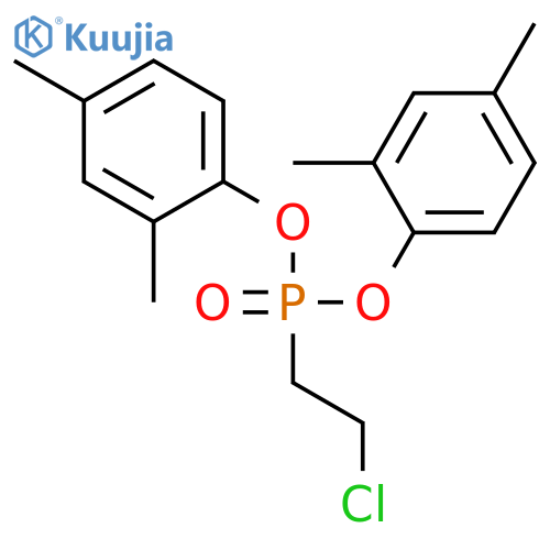 Phosphonic acid, (2-chloroethyl)-, bis(2,4-dimethylphenyl) ester structure