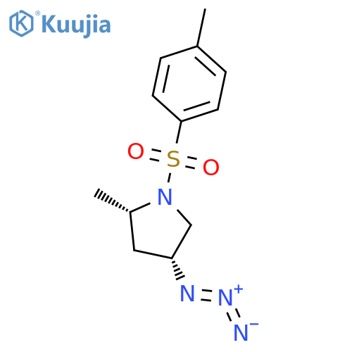 Pyrrolidine, 4-azido-2-methyl-1-[(4-methylphenyl)sulfonyl]-, (2S-cis)- structure