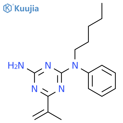 1,3,5-Triazine-2,4-diamine, 6-(1-methylethenyl)-N-pentyl-N-phenyl- structure