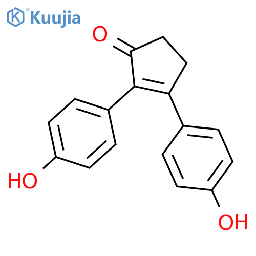 2,3-bis-(p-hydroxyphenyl)-2-cyclopentene-1-one structure