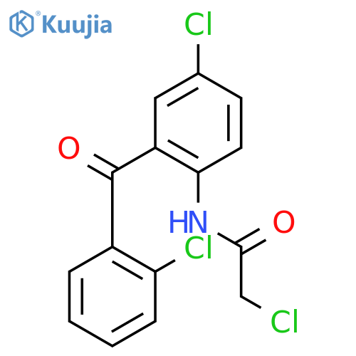 2-Chloro-N-4-chloro-2-(2-chlorobenzoyl)phenylacetamide structure
