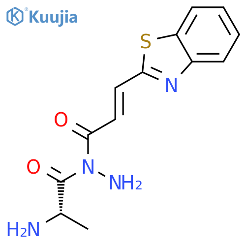 L-Alanine, N-[3-(2-benzothiazolyl)-1-oxo-2-propenyl]-, hydrazide structure