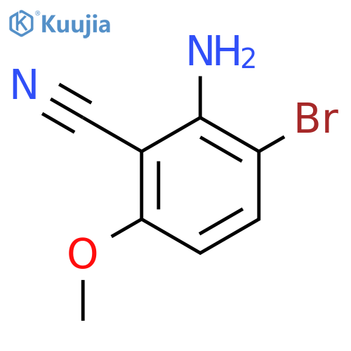2-Amino-3-bromo-6-methoxy-benzonitrile structure