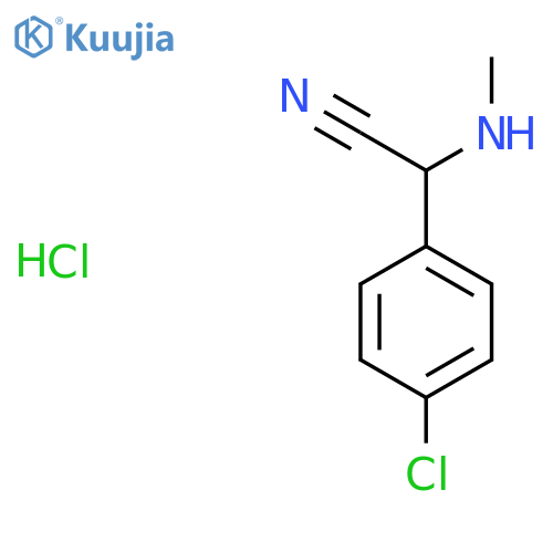 2-(4-Chlorophenyl)-2-(methylamino)-acetonitrile hydrochloride structure