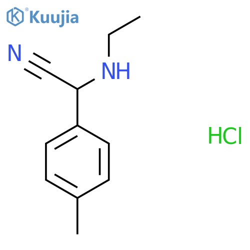 2-(Ethylamino)-2-(p-tolyl)acetonitrile hydrochloride structure