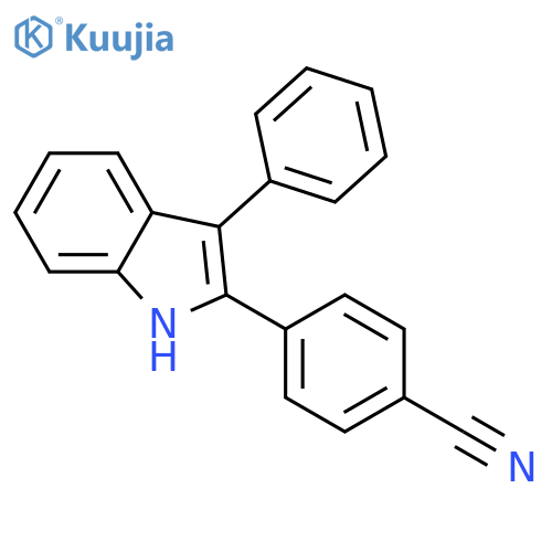Benzonitrile, 4-(3-phenyl-1H-indol-2-yl)- structure