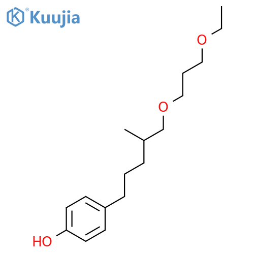 PHENOL, 4-[5-(3-ETHOXYPROPOXY)-4-METHYLPENTYL]-, (-)- structure