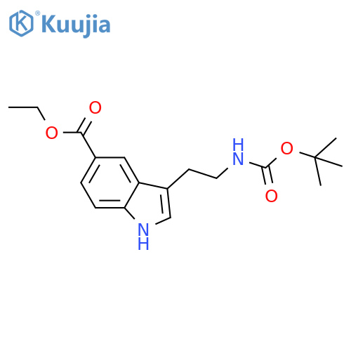 Ethyl 3-(2-((tert-butoxycarbonyl)amino)ethyl)-1H-indole-5-carboxylate structure