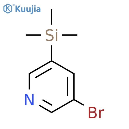 3-bromo-5-(trimethylsilyl)pyridine structure