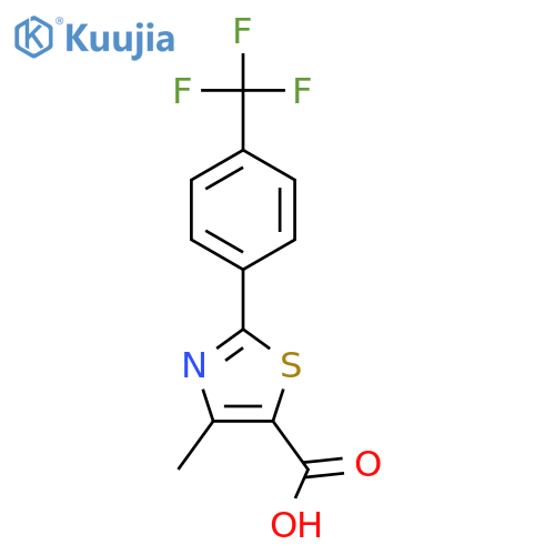 4-Methyl-2-(4-(trifluoromethyl)phenyl)thiazole-5-carboxylic acid structure