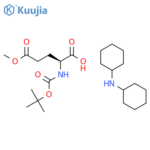(2S)-2-(tert-butoxycarbonylamino)-5-methoxy-5-oxo-pentanoic acid;N-cyclohexylcyclohexanamine structure