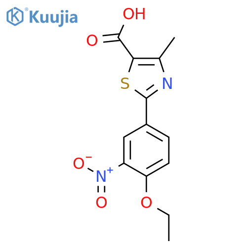 5-Thiazolecarboxylic acid, 2-(4-ethoxy-3-nitrophenyl)-4-methyl- structure