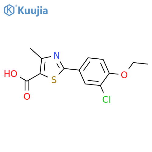 5-Thiazolecarboxylic acid, 2-(3-chloro-4-ethoxyphenyl)-4-methyl- structure
