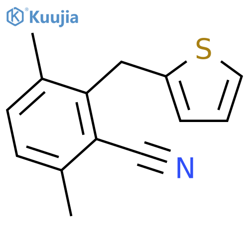 Benzonitrile, 3,6-dimethyl-2-(2-thienylmethyl)- structure