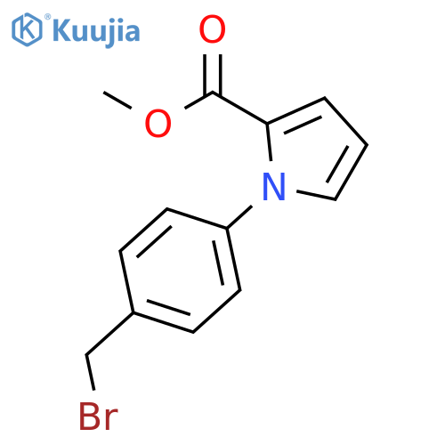 1H-Pyrrole-2-carboxylic acid, 1-[4-(bromomethyl)phenyl]-, methyl ester structure