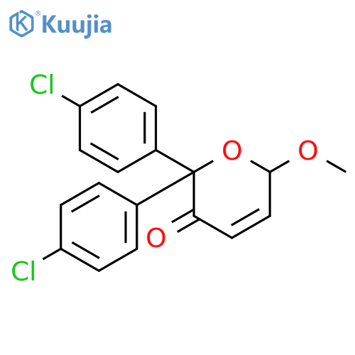 2H-Pyran-3(6H)-one, 2,2-bis(4-chlorophenyl)-6-methoxy- structure