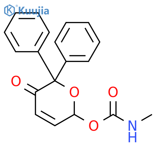 2H-PYRAN-3(6H)-ONE, 6-[[(METHYLAMINO)CARBONYL]OXY]-2,2-DIPHENYL- structure