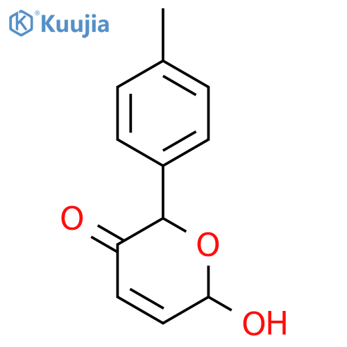 2H-Pyran-3(6H)-one, 6-hydroxy-2-(4-methylphenyl)- structure