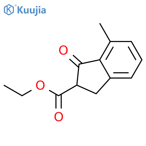 1H-Indene-2-carboxylic acid, 2,3-dihydro-7-methyl-1-oxo-, ethyl ester structure