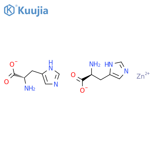 Zinc,bis(L-histidinato-kN,kO)-, (T-4)- (9CI) structure