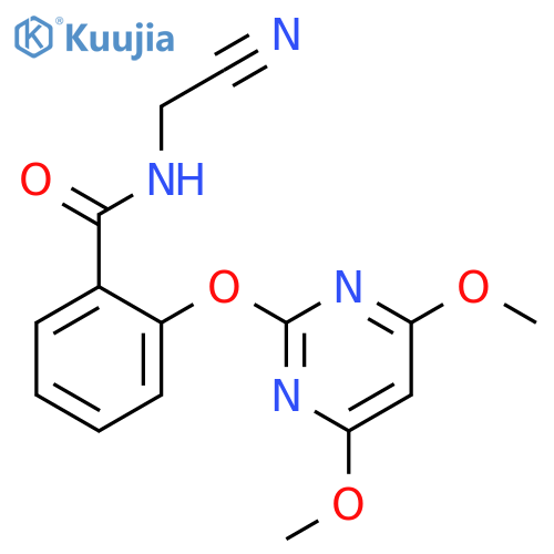 Benzamide, N-(cyanomethyl)-2-[(4,6-dimethoxy-2-pyrimidinyl)oxy]- structure