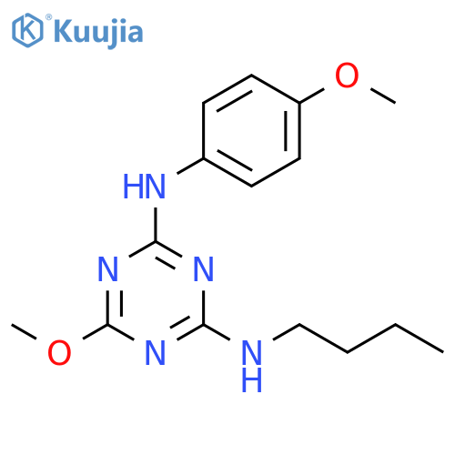 1,3,5-Triazine-2,4-diamine, N-butyl-6-methoxy-N'-(4-methoxyphenyl)- structure