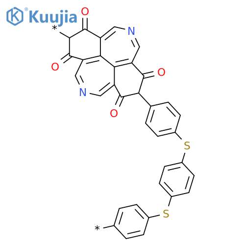 Poly[(3,9-dihydro-1,3,7,9-tetraoxo[2]benzazepino[6,5,4-def][2]benzazepine-2,8(1H,7H)-diyl)-1,4-phenylenethio-1,4-phenylenethio-1,4-phenylene] structure