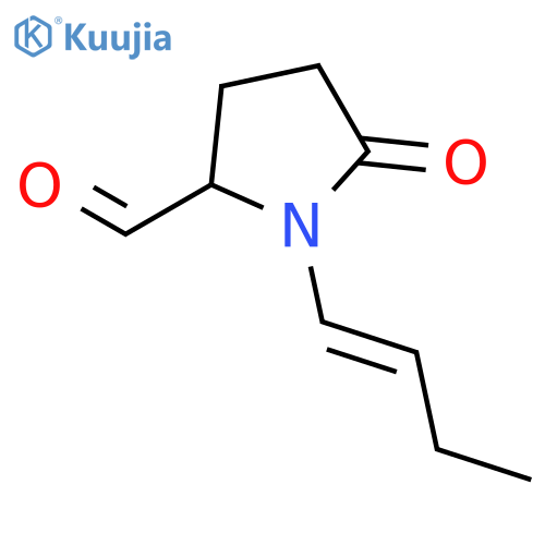 (S,E)-1-(But-1-en-1-yl)-5-oxopyrrolidine-2-carbaldehyde structure