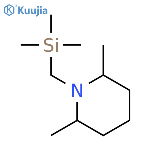 Piperidine, 2,6-dimethyl-1-[(trimethylsilyl)methyl]- structure