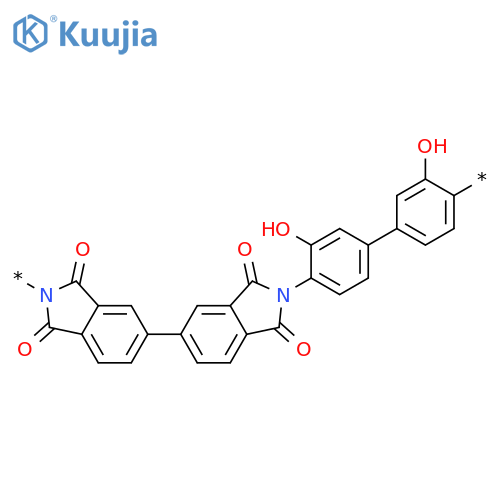 Poly[(1,1',3,3'-tetrahydro-1,1',3,3'-tetraoxo[5,5'-bi-2H-isoindole]-2,2'-diyl)(3,3'-dihydroxy[1,1'-biphenyl]-4,4'-diyl)] structure