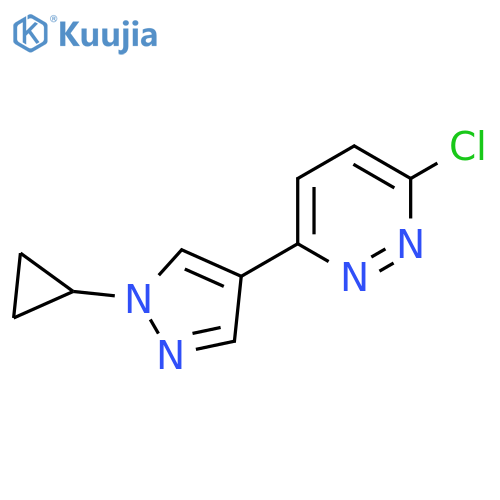 3-chloro-6-(1-cyclopropyl-1H-pyrazol-4-yl)pyridazine structure