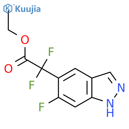 ethyl 2,2-difluoro-2-(6-fluoro-1H-indazol-5-yl)acetate structure