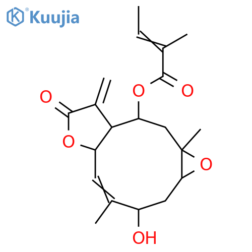 3,4-Epoxy-1,6-dihydroxy-9,11(13)-germacradien-12,8-olide; (1α,3β,4β,6α,7βH,8β)-form, 6-Angeloyl structure