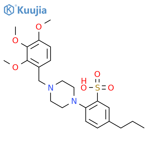 Benzenesulfonic acid,5-propyl-2-[4-[(2,3,4-trimethoxyphenyl)methyl]-1-piperazinyl]- structure