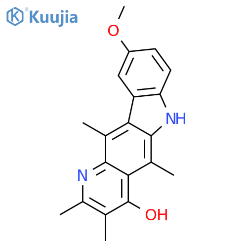 6H-Pyrido[3,2-b]carbazol-4-ol, 9-methoxy-2,3,5,11-tetramethyl- structure