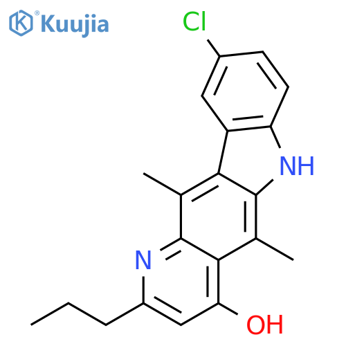 6H-Pyrido[3,2-b]carbazol-4-ol, 9-chloro-5,11-dimethyl-2-propyl- structure