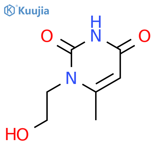 2,4(1H,3H)-Pyrimidinedione, 1-(2-hydroxyethyl)-6-methyl- structure